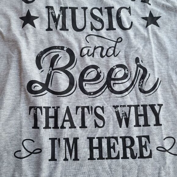 Country music and beer that’s why i’m here shirt - Picture 3 of 9